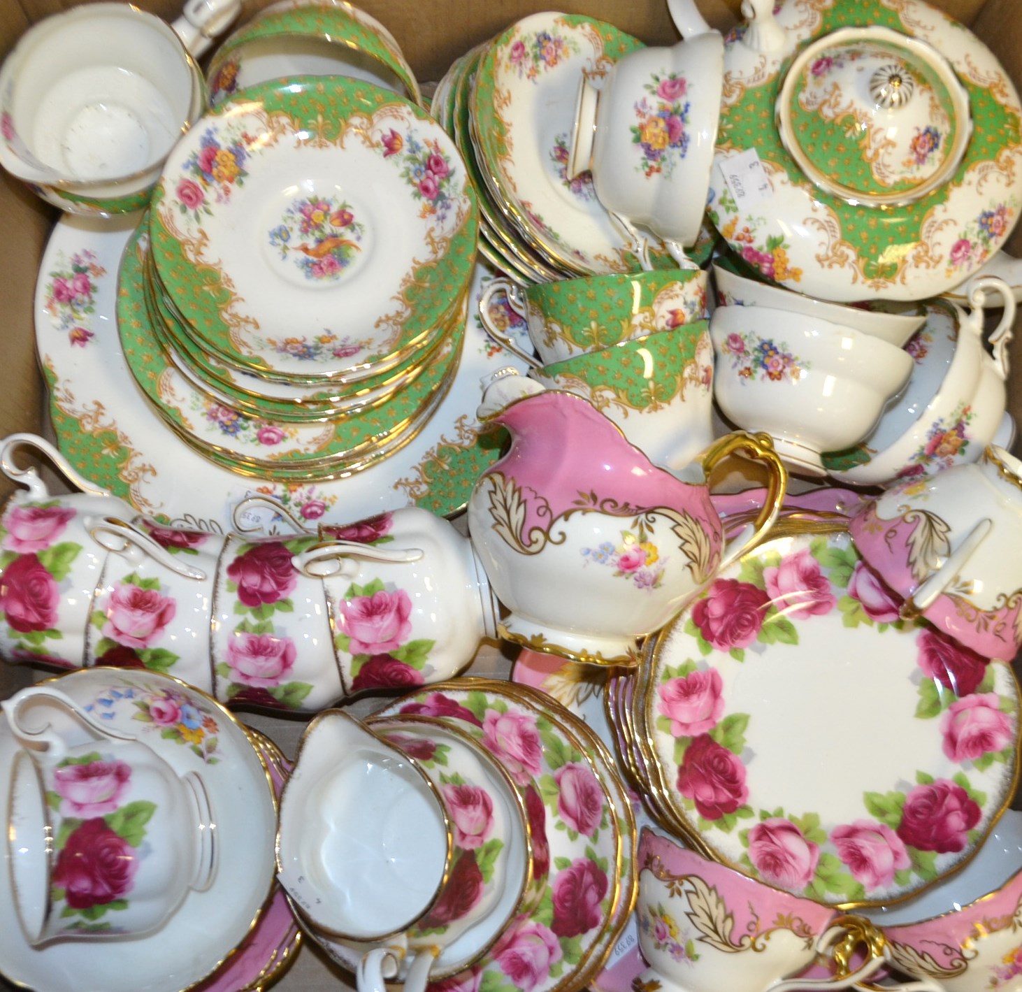 Tableware - a Paragon Rockingham pattern tea service,