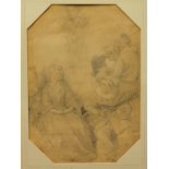 In the manner of Watteau
Pierot
pencil drawing,