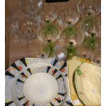 A Devonware Art Deco fruit salad set, comprising fruit bowl and four smaller,
