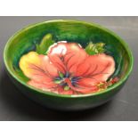 A Moorcroft Hibiscus pattern bowl
