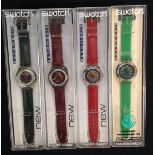 Swatch Watches -  four Automatic Collection wrist watches comprising Earth Summit 1992 Time To Move