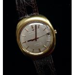 Girard Perregaux - a 1970's vintage gentleman's wrist watch, checkered pattern dial, baton markers,