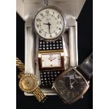 Watches - a Seconda Seksy Henley Glamour lady's watch, gold coloured metal rectangular case,