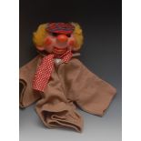 Vent Walter - Pelham Puppets Vent Range, moulded head with blonde hair and tartan cap,