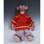Vent Monkey - Pelham Puppets Vent Range, moulded head with brown fur, large bright eyes,