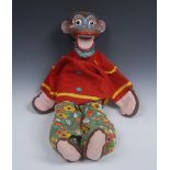 Vent Monkey - Pelham Puppets Vent Range,  moulded head with brown fur, blue beard,
