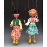 SS Tyrolean Girl - Pelham Puppets SS Range, wooden ball head, blond  hair, painted features,