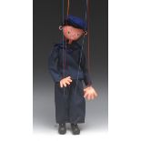 SS Sailor - Pelham Puppets SS Range, round wooden head with painted features, blue eyes,