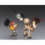 Jumpette Reindeer - Pelham Puppets Jumpette Range, small wooden head and body, bamboo neck and legs,