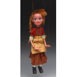 SL Gretel - Pelham Puppets SL Range, large moulded head,  painted features, blue eyes,