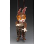 SL 63 Rabbit - Pelham Puppets SL 63 Range,  hollow moulded head,  painted features, brown eyes,