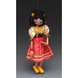 SS Gypsy - Pelham Puppets SS Range, wooden ball head, black hair, painted features, blue eyes,