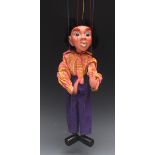 SL Pop Group Drummer - Pelham Puppets SL Range, moulded  head,  black hair, painted features,