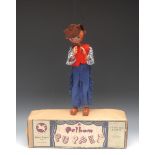 SS Cowboy - Pelham Puppets SS Range, round wooden head, painted features, blue eyes,