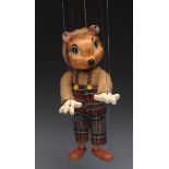 SL 63 Baby Bear - Pelham Puppets SL 63 Range,  hollow moulded head with painted features, blue eyes,