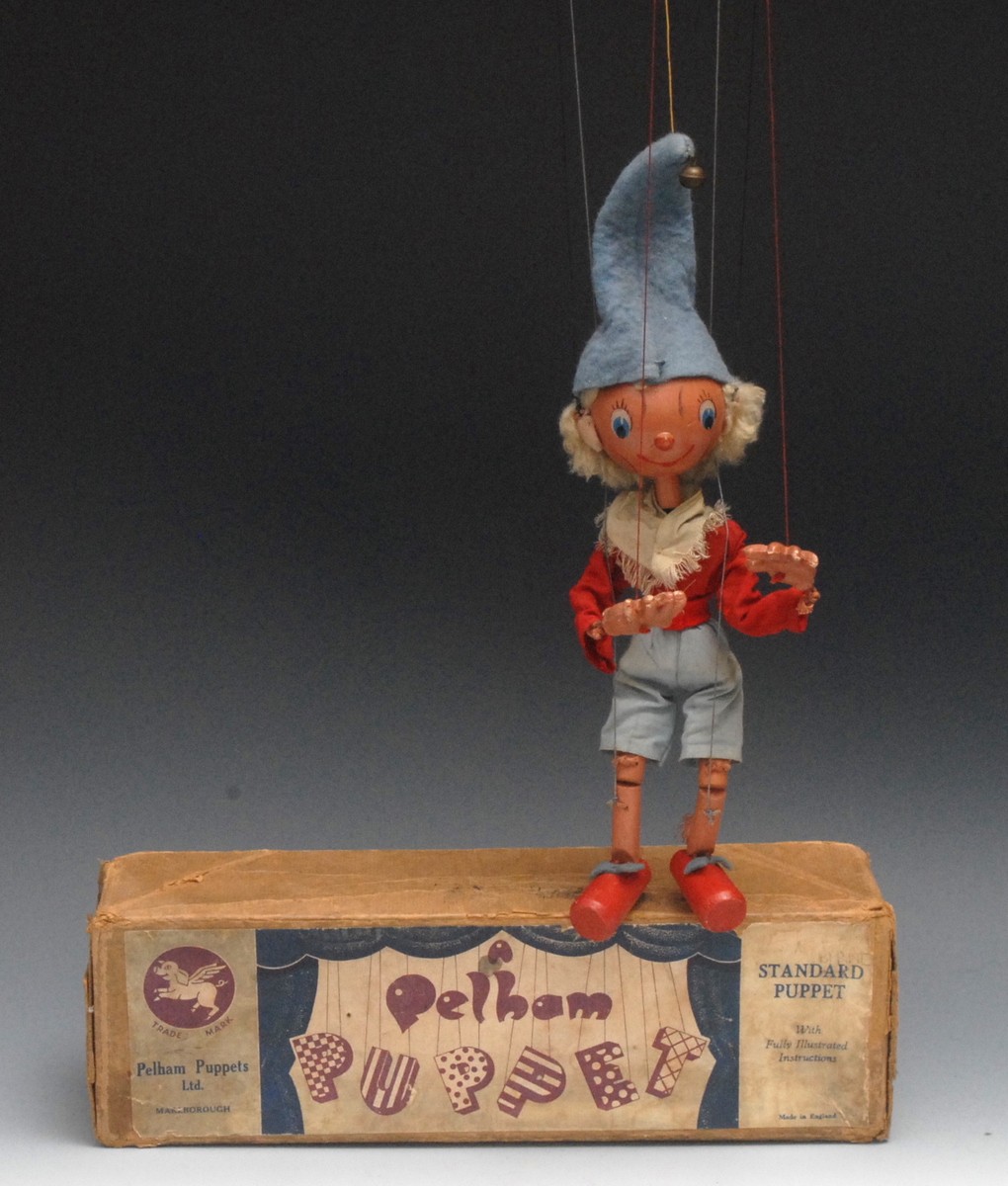 SS Noddy -very rare, Pelham Puppets SS Range , small round wooden head, lambs wool hair,