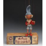 SS Noddy -very rare, Pelham Puppets SS Range , small round wooden head, lambs wool hair,