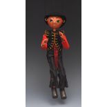 SS Mexican Boy - Pelham Puppets SS Range, wooden ball head, painted features, blue eyes,