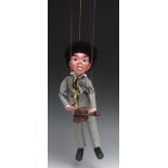 SL Pop Group Grey Suited Guitarist - Pelham Puppets SL Range, moulded version 2 head, black hair,