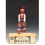 LS Scottish Girl - Pelham Puppets LS Range, with round wooden head, real fur hair, painted features,