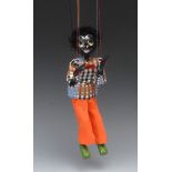 SS Golliwog  - Pelham Puppets SS Range, wooden ball head, faux fur hair, painted features,