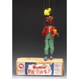 SM Minstrel - very rare version, Pelham Puppets SM Range, wooden ball head, painted features,