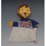 GL  Puppet World Cup Willie - very rare, Pelham Puppets Glove Range, painted face on a wooden head,