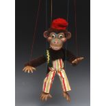 SL Monkey - Pelham Puppets SL Range, moulded head,  painted features, green eyes,