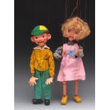 SM Boy and Girl - Pelham Puppets SM Range,  painted features, opening mouths,  composite hands,