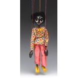 SS Golliwog  - Pelham Puppets SS Range, wooden ball head, faux fur hair, painted features,