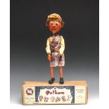 SM Mrs MacBoozle - Pelham Puppets SM Range,  brown real fur hair, painted features,blue eyes,