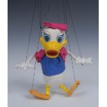 SL Daisy Duck, Pelham Puppets SL Range, sculpted head, composite torso, ball knee joint,