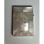 A Victorian mother of pearl visiting card case,