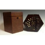 A 19th centiry rosewood concertina, by Simpson, 266 Regent Street, London, twenty three ivory keys,