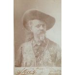 William Frederick 'Buffalo Bill' Cody - an early 20th century cabinet card photograph, by Stacy,