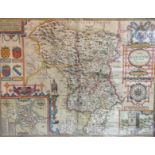 John Speed (1552-1629), by, a two-page map, Darbieshire (sic),