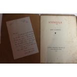 Masefield (John), Animula, Privately Printed at The Chiswick Press, London 1920, 16pp,
