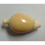 A 19th century turned ivory surveyor's plumb bob,