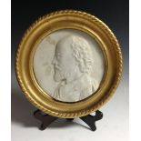 A Grand Tour carrara marble portrait roundel,