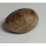 A 19th century Derbyshire fluorspar egg shaped paperweight,