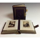 Photography - a Victorian tooled and gilt leather carte de visite album,