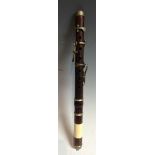 A 19th century rosewood and ivory piccolo,
