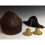 A 19th century naval officer's bicorn hat, by Pote & Sons, Devonport,