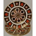 A set of six Royal Crown Derby 1128 Imari plates,