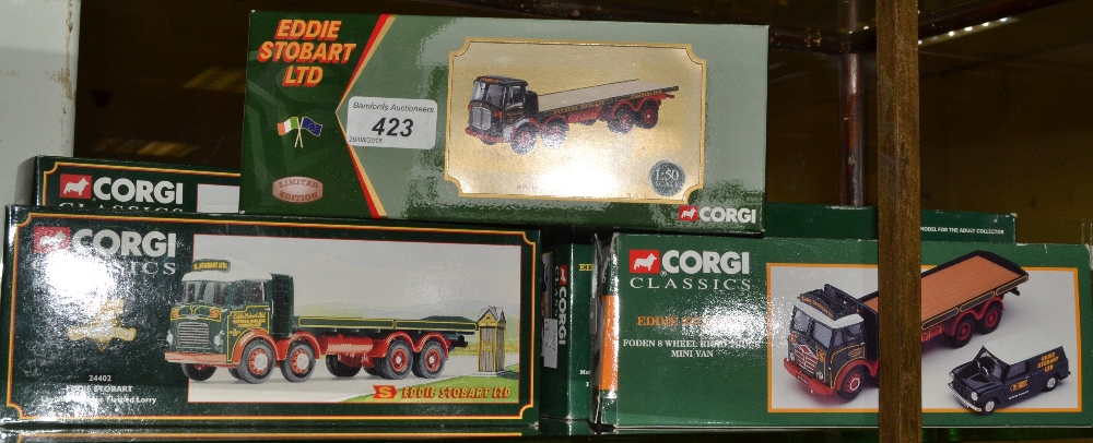 Eddie Stobart Ltd - Corgi Classics - ERF KV 8 wheel drop side lorrry 11001;