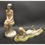 A Royal Doulton reflections figurine Idle hours (HN 3115);