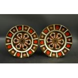 A pair of Royal Crown Derby Imari 1128 plates,