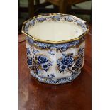 A Losolware Wilton pattern octagonal jardiniere