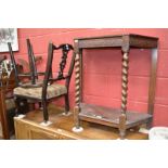 A Victorian mahogany nursing chair, carved splat, stuffed overseat, cabriole forelegs,