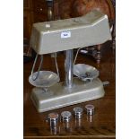 A set of Bank cash scales with weights
